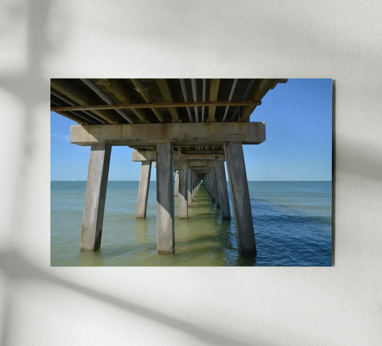 Vanishing Point under Naples Pier in Florida alu-dibond by byrieneke