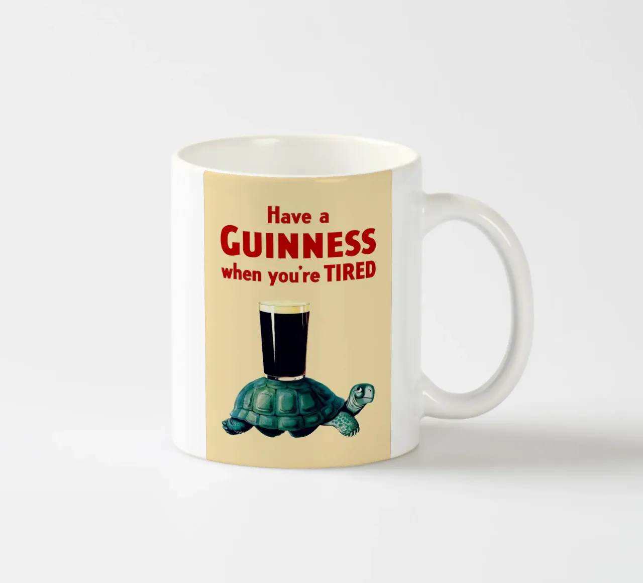 Poster d'epoca della Tartaruga Guinness tazza in ceramica da Laudiashop