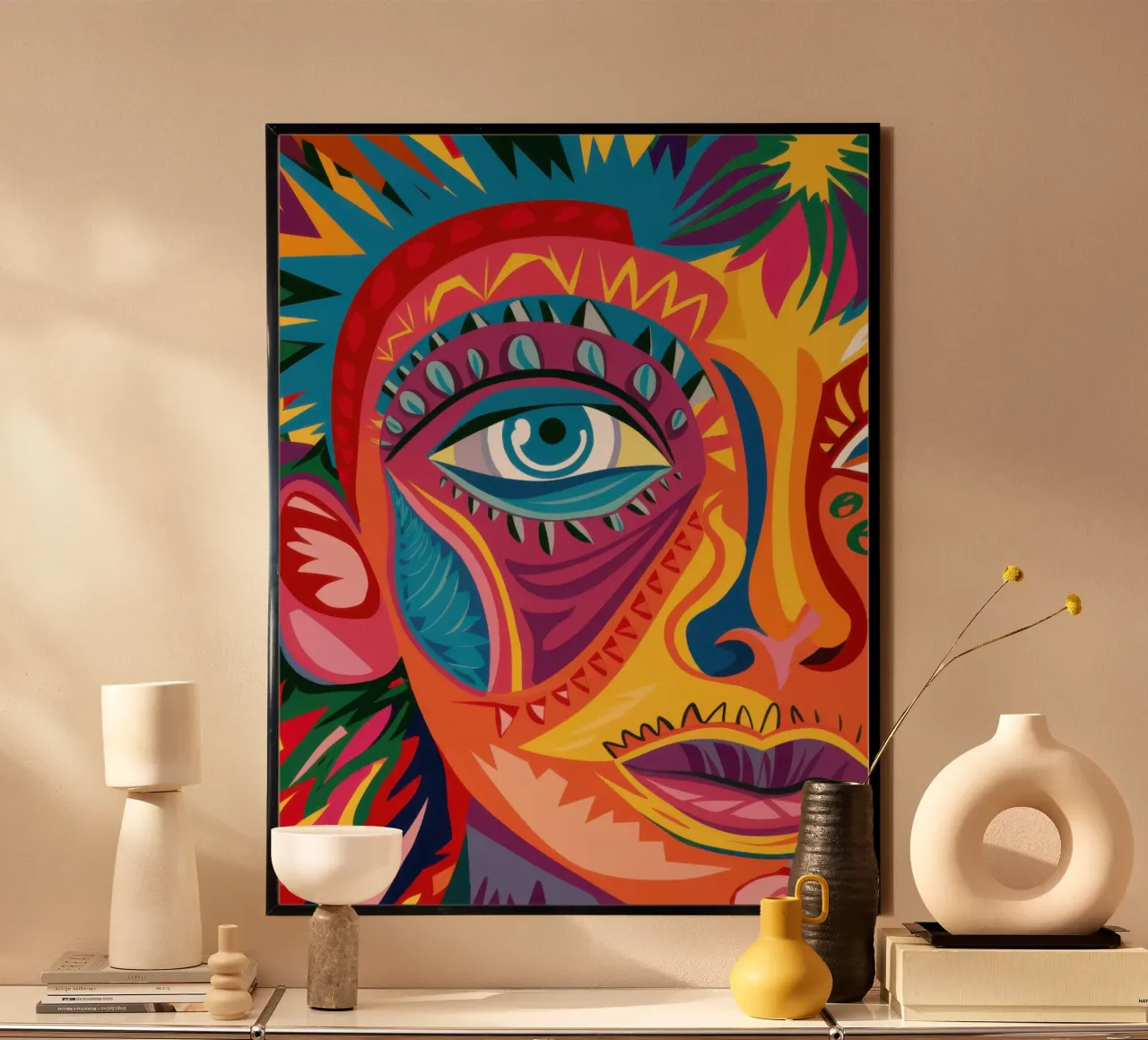 Psychedelische zielsontbranding hahnemühle van Veil Maya