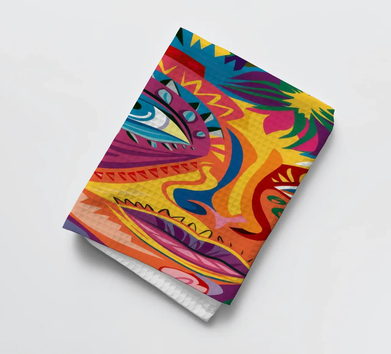 Psychedelic Soul Eruption tea towel by Veil Maya