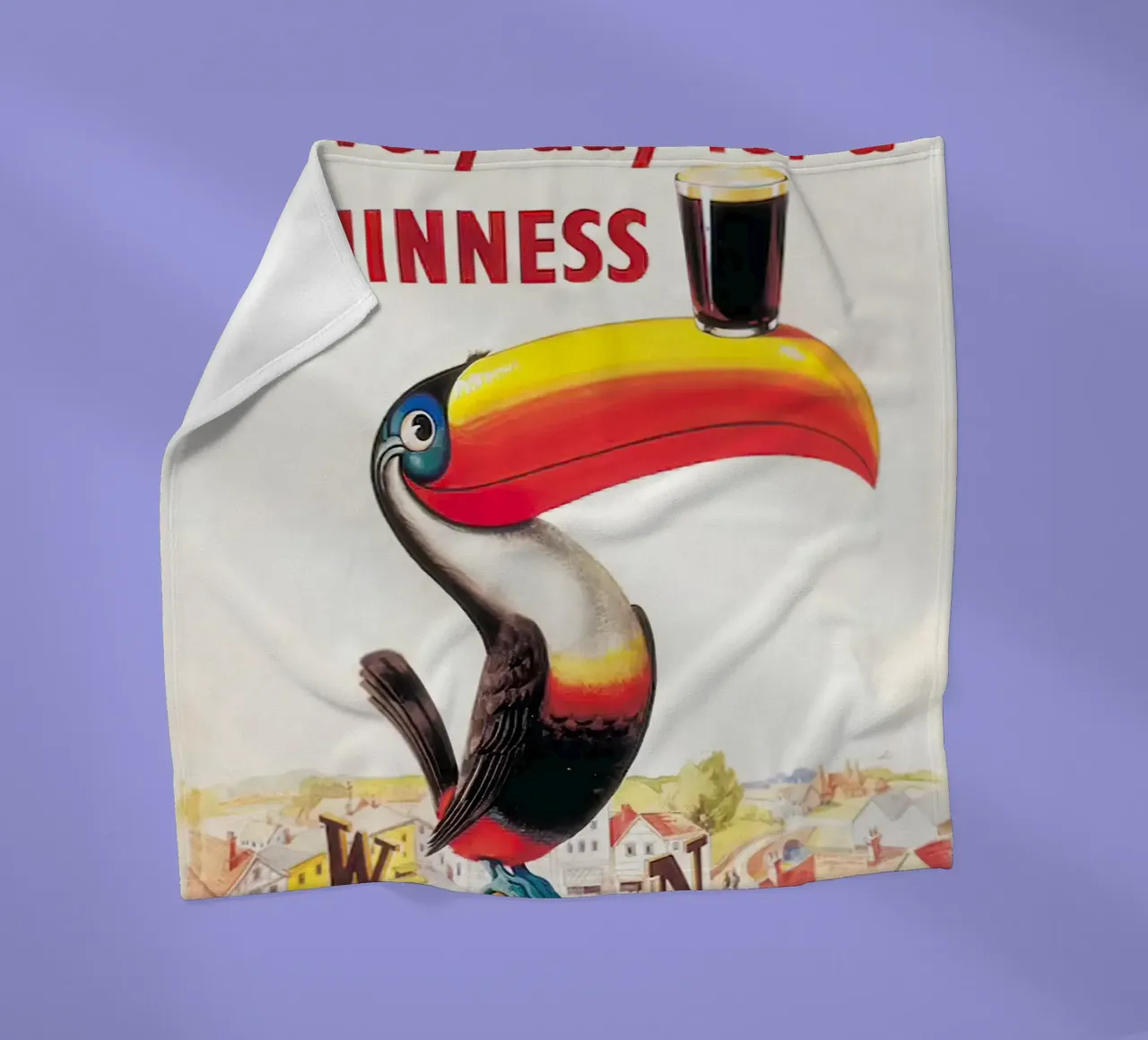 Poster d'epoca della Guinness Bird coperta in pile da Laudiashop