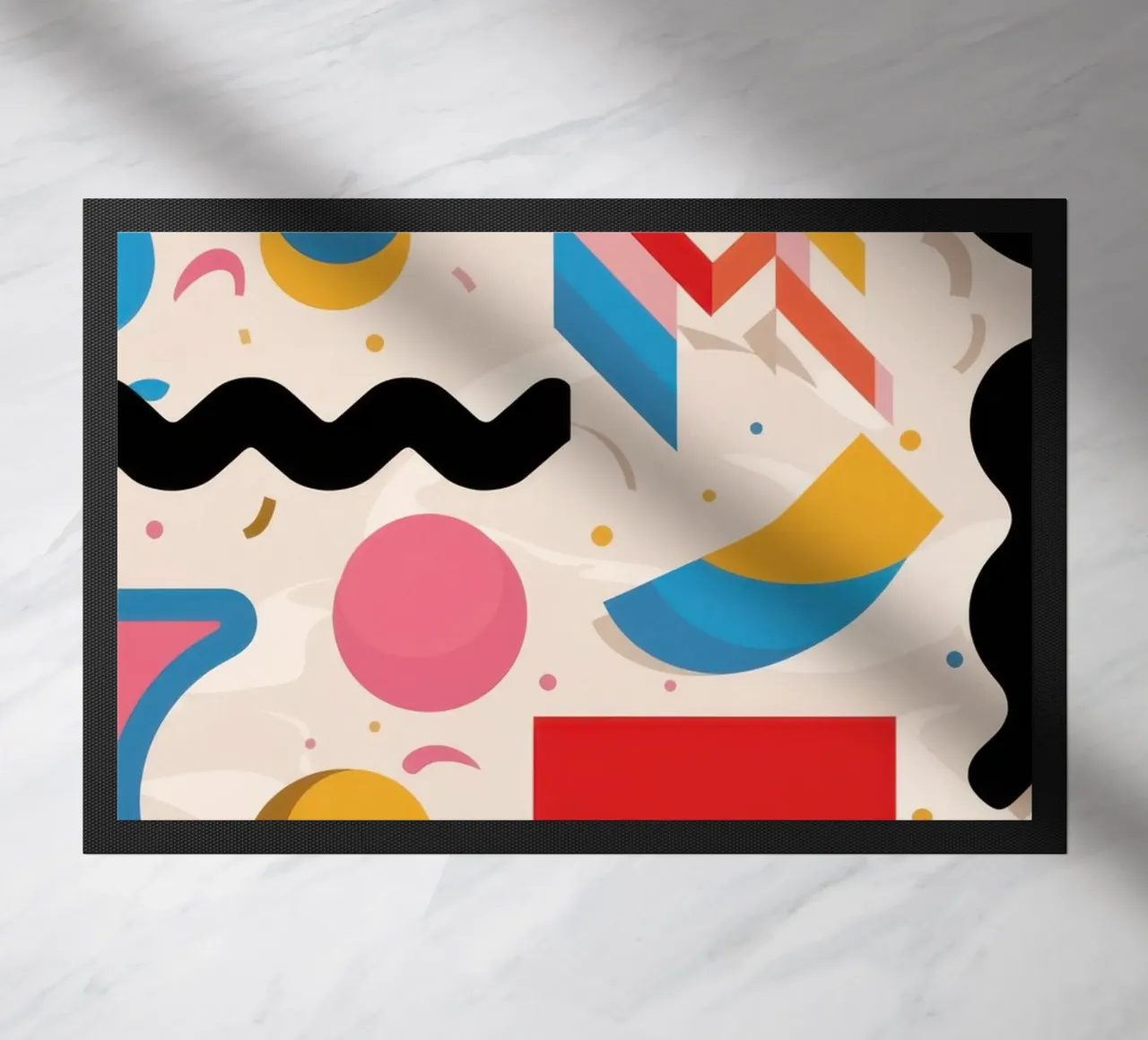 Rhythmic Form Collage doormat by Prism Ritual