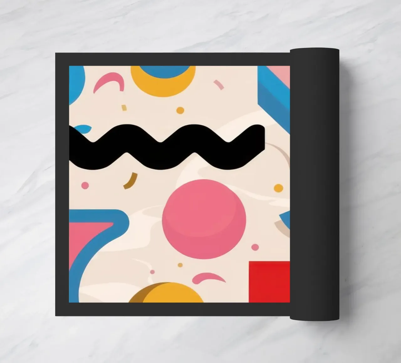 Rhythmic Form Collage doormat by Prism Ritual