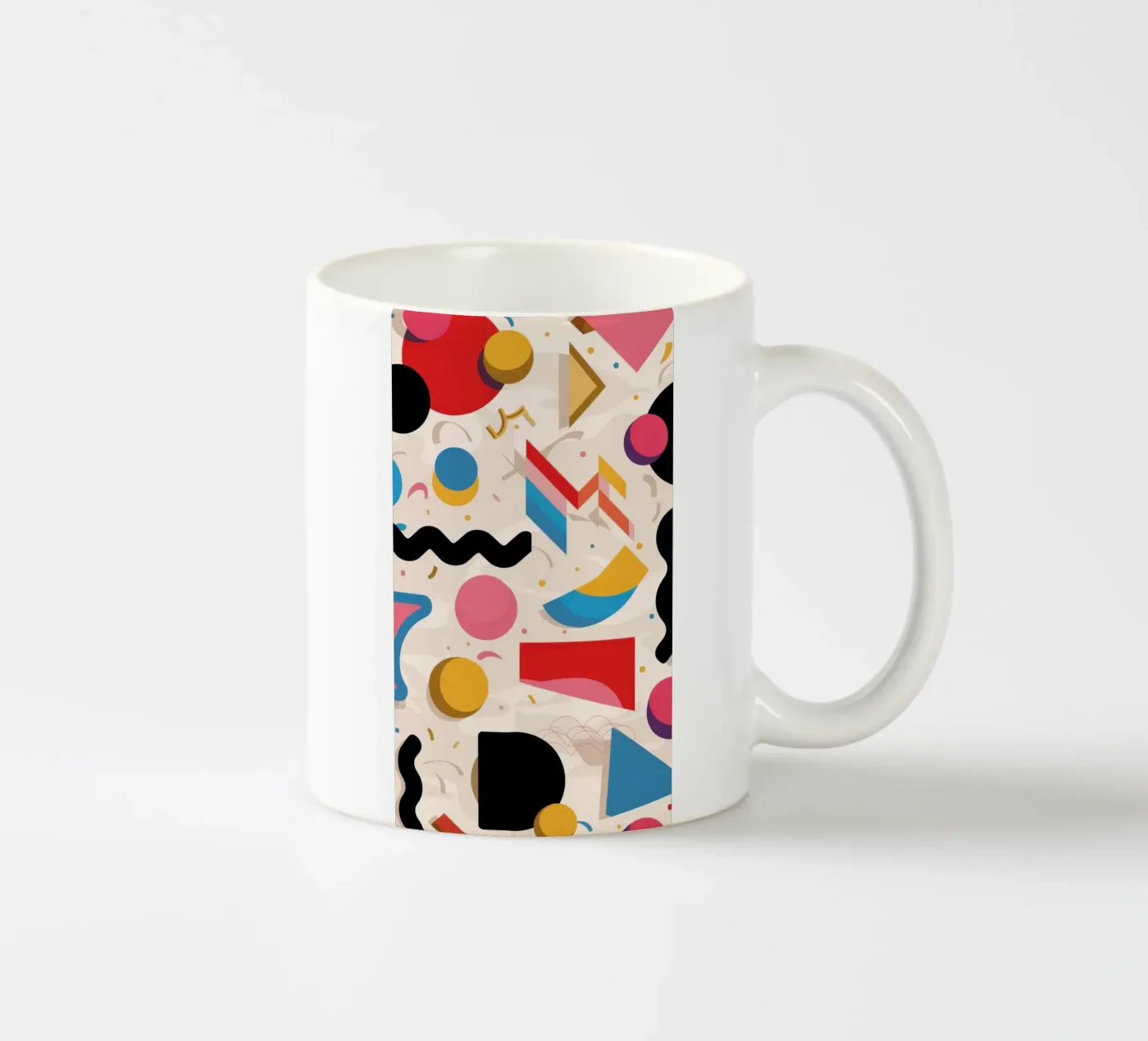 Rhythmic Form Collage ceramic mug by Prism Ritual
