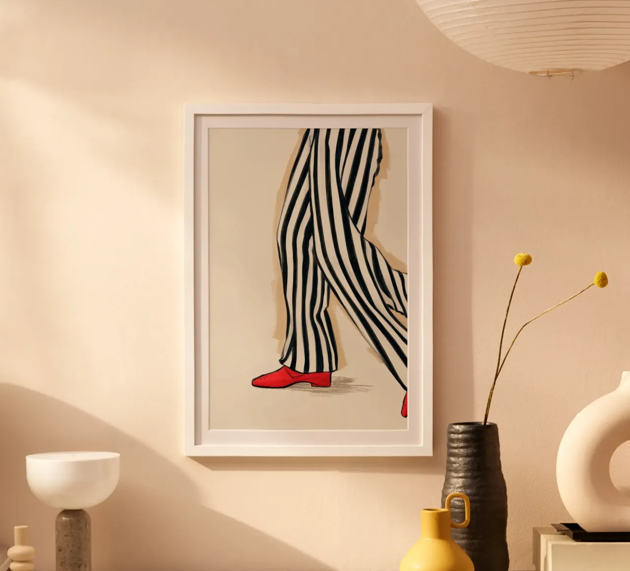 Selbstbewusster karminroter Schritt Poster von Veil Maya