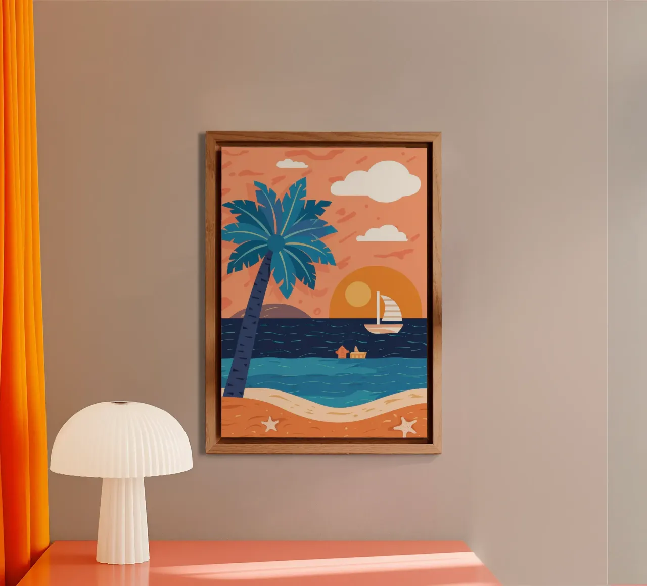 Voilier Orange Horizon panneau forex de Prism Ritual