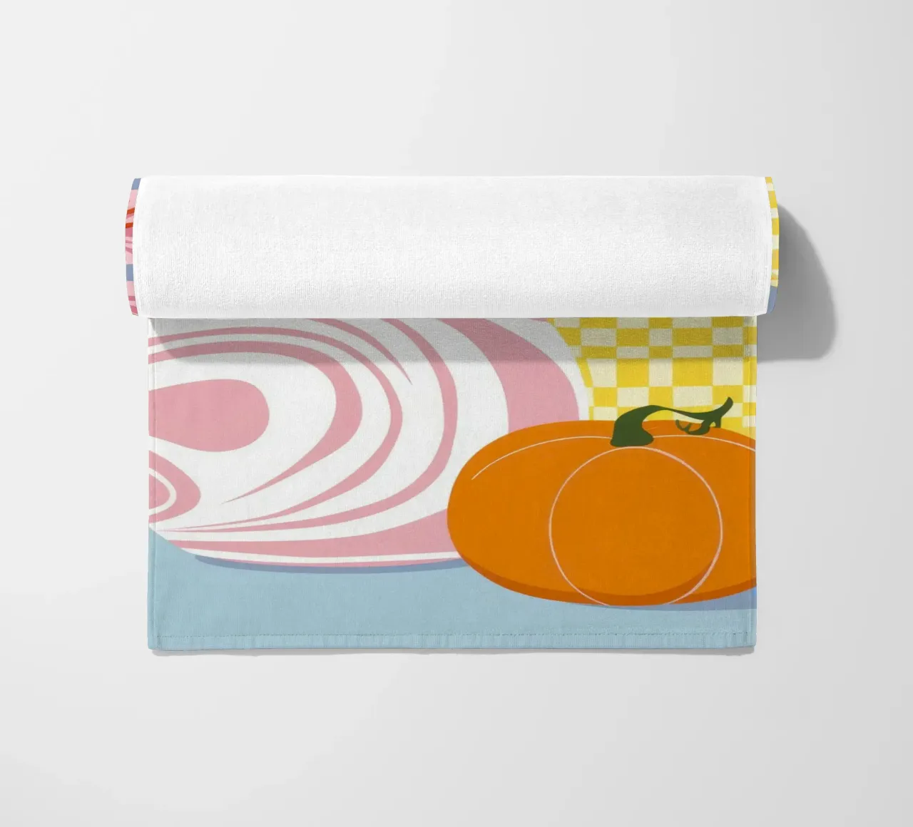 Pumpkin and Vases beach towel by Flock Reverie