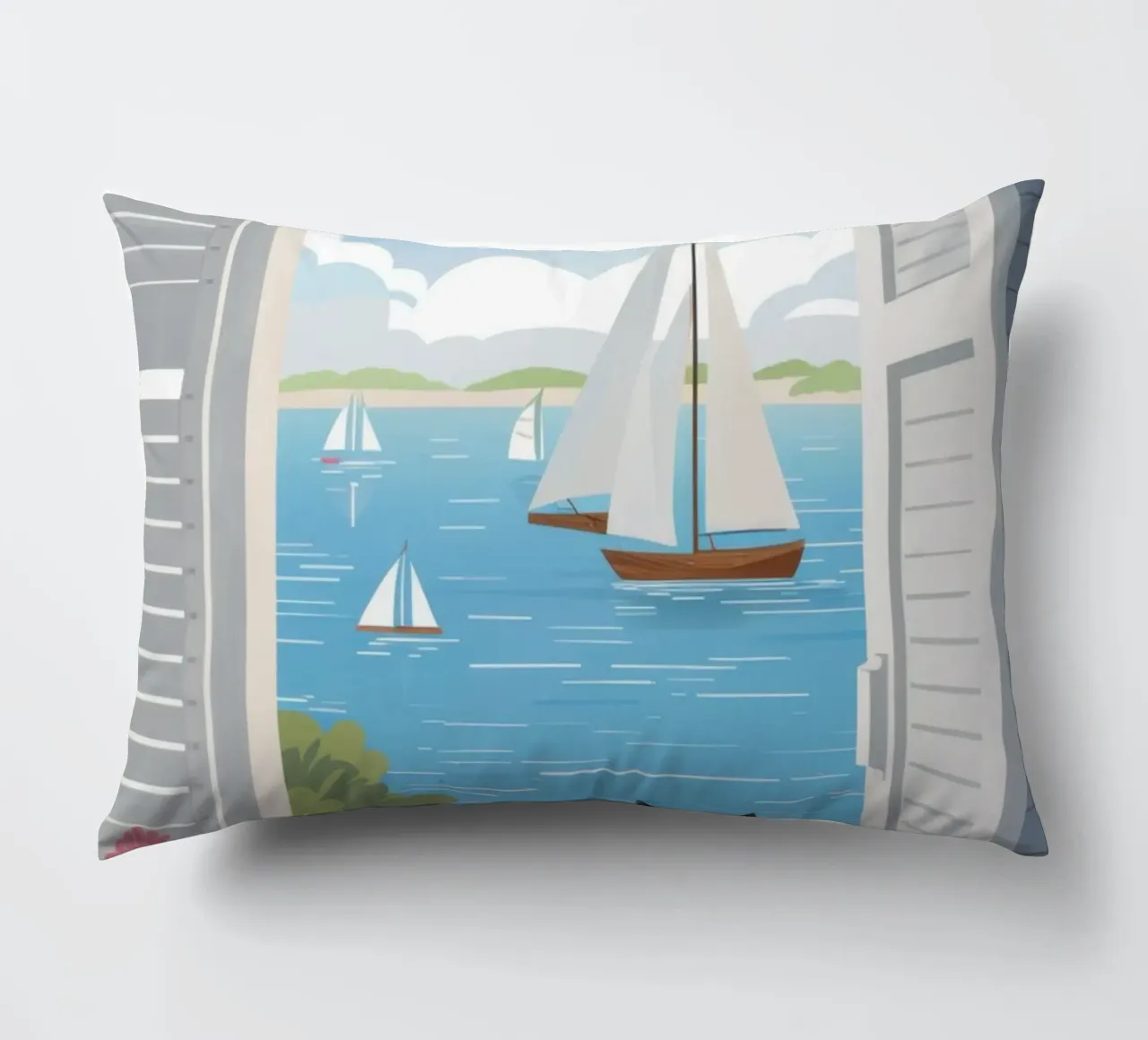 Feline Window Contemplation decorative cushion by Veil Maya
