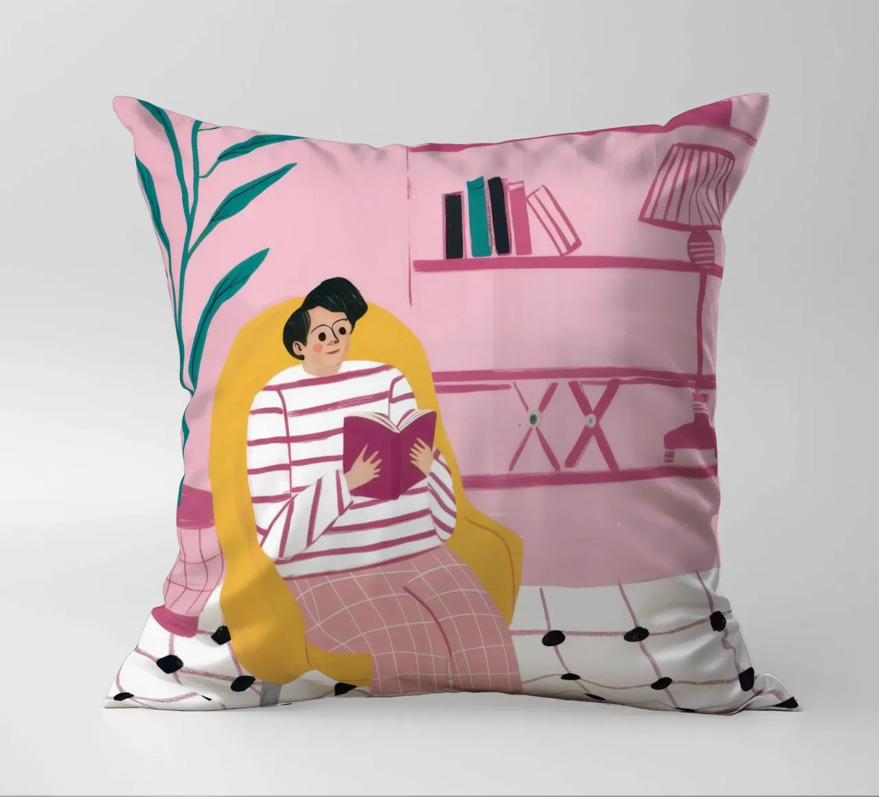 PolkaDot Reading Nook decorative cushion by Prism Ritual
