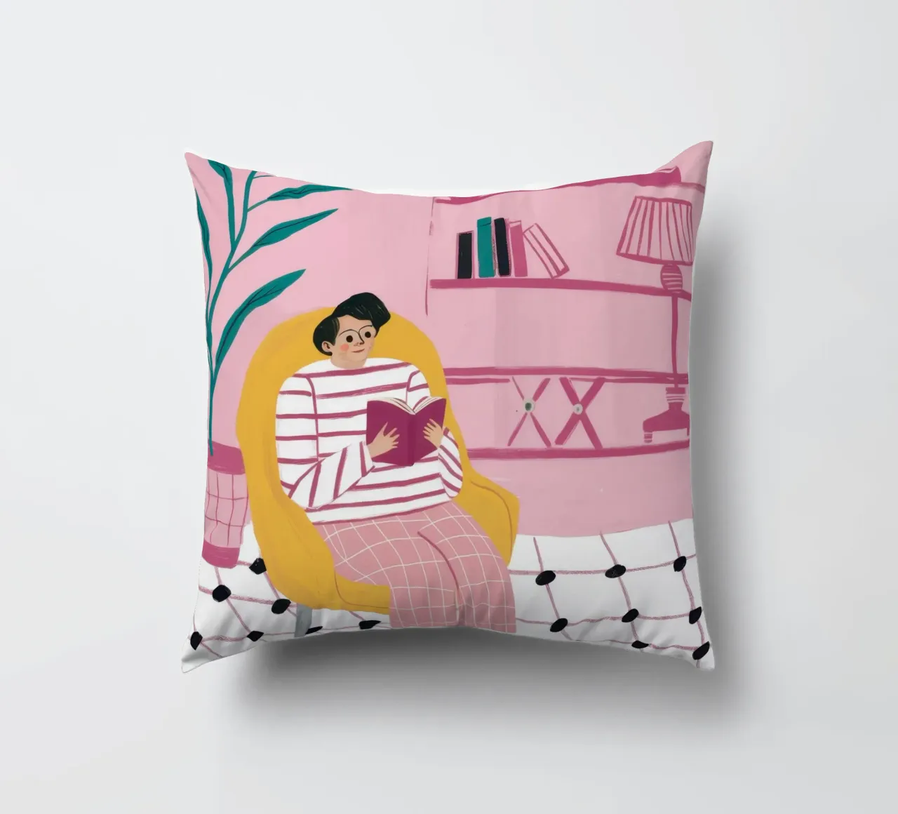 PolkaDot Reading Nook decorative cushion by Prism Ritual
