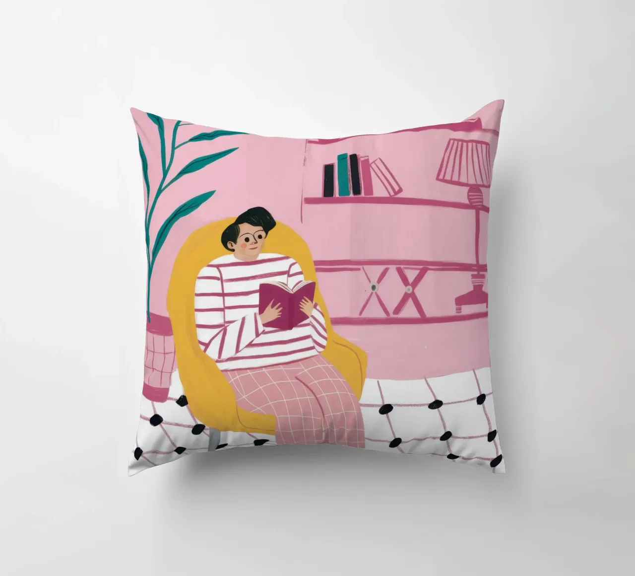 PolkaDot Reading Nook decorative cushion by Prism Ritual