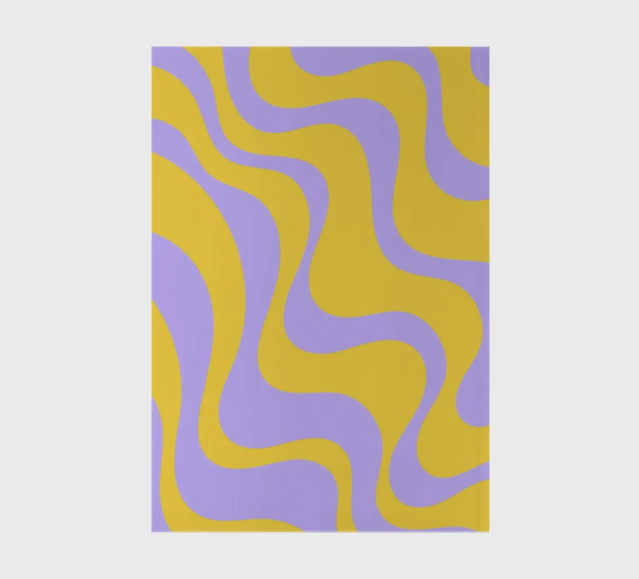 Grooviges abstraktes Retro-Muster in Gelb und Lavendel Notizbuch von The Art Club