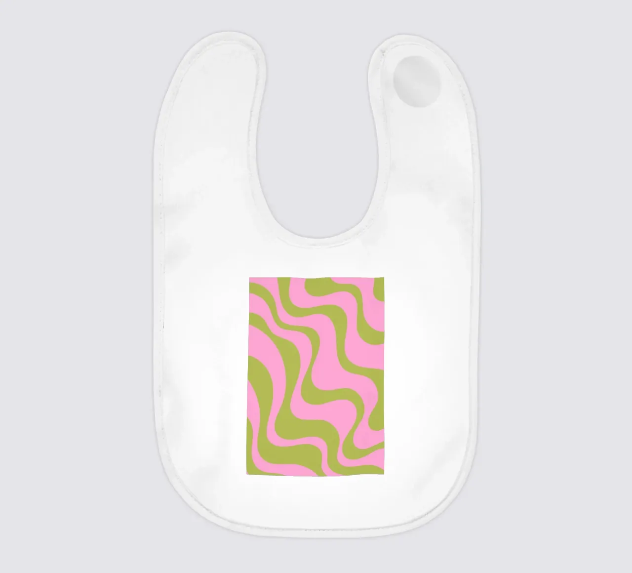 Groovy Retro Abstract Pattern baby bib by The Art Club