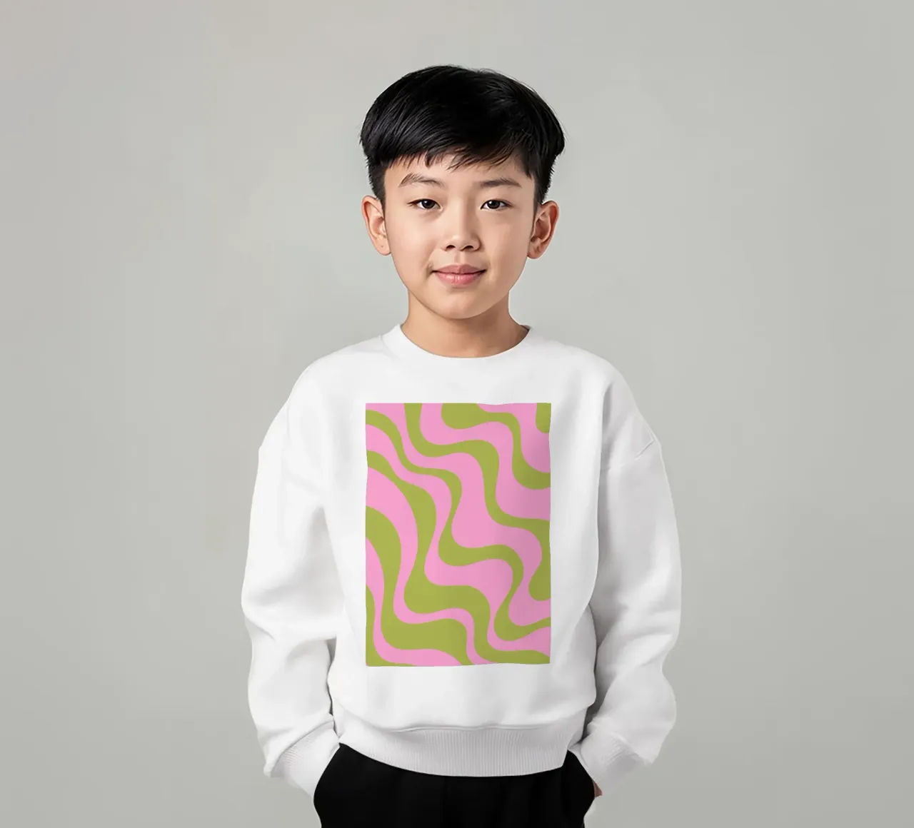 Groovy Retro Abstracto Patrón sudadera para niño de The Art Club
