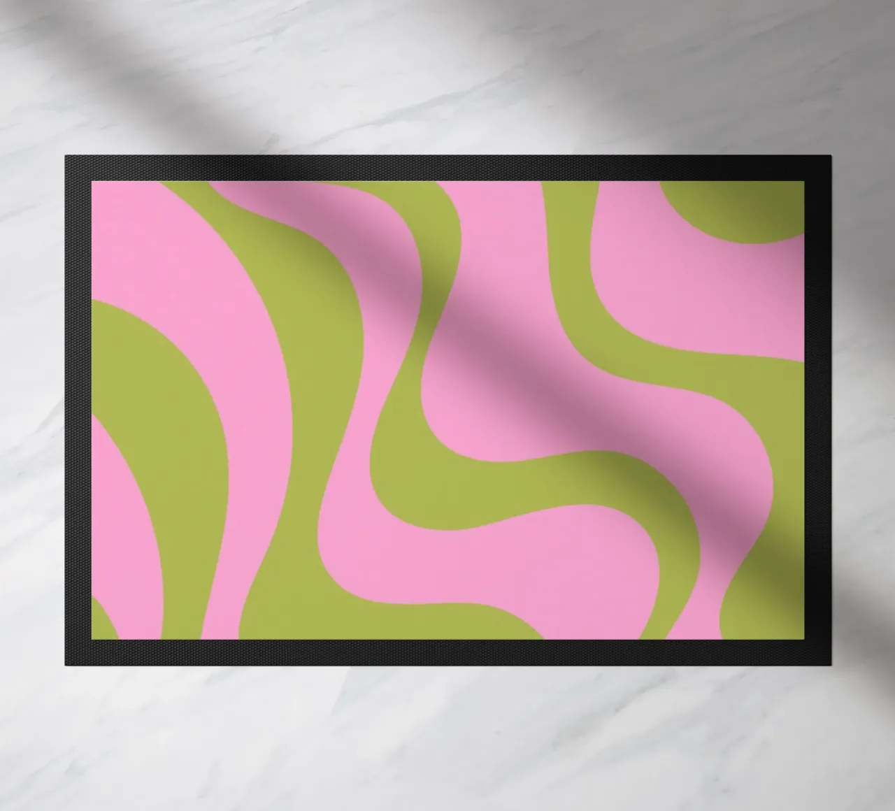 Groovy Retro Abstract Pattern doormat by The Art Club