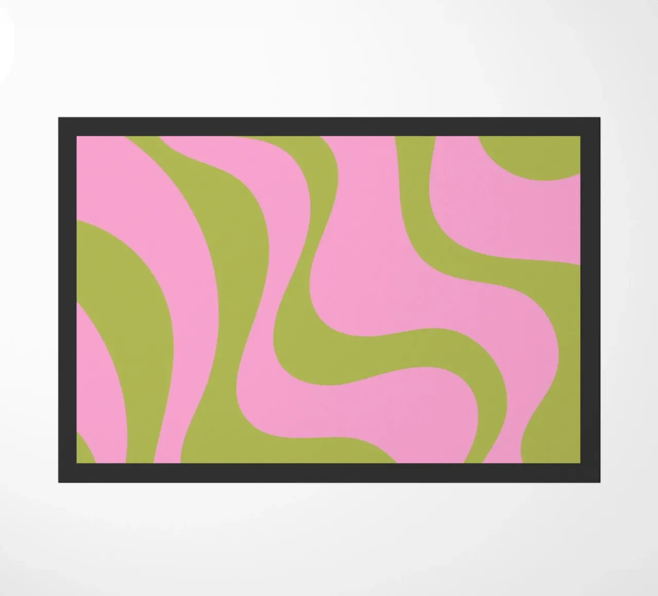 Groovy Retro Abstract Pattern doormat by The Art Club