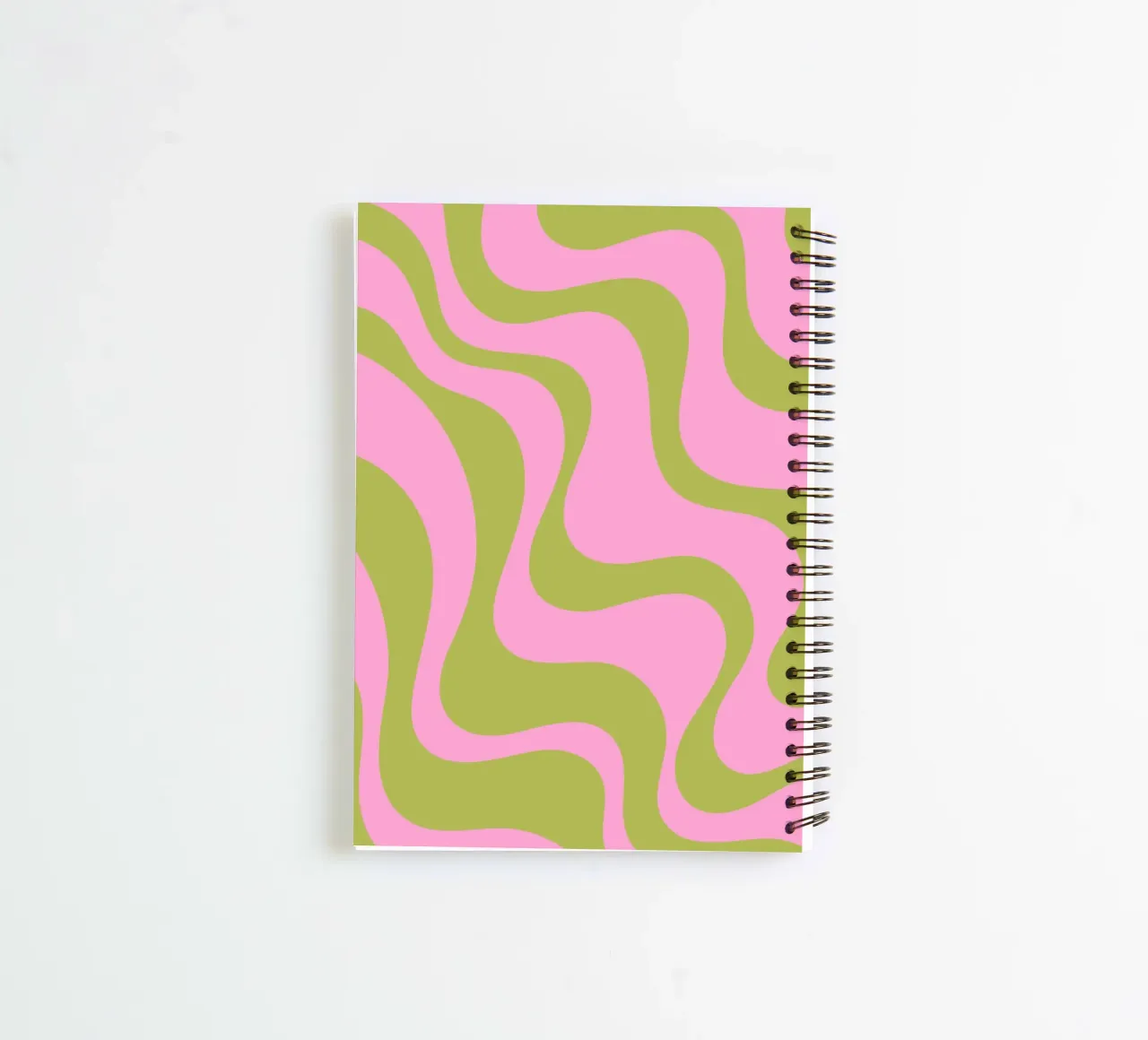 Grooviges abstraktes Retro-Muster Ringbuch von The Art Club