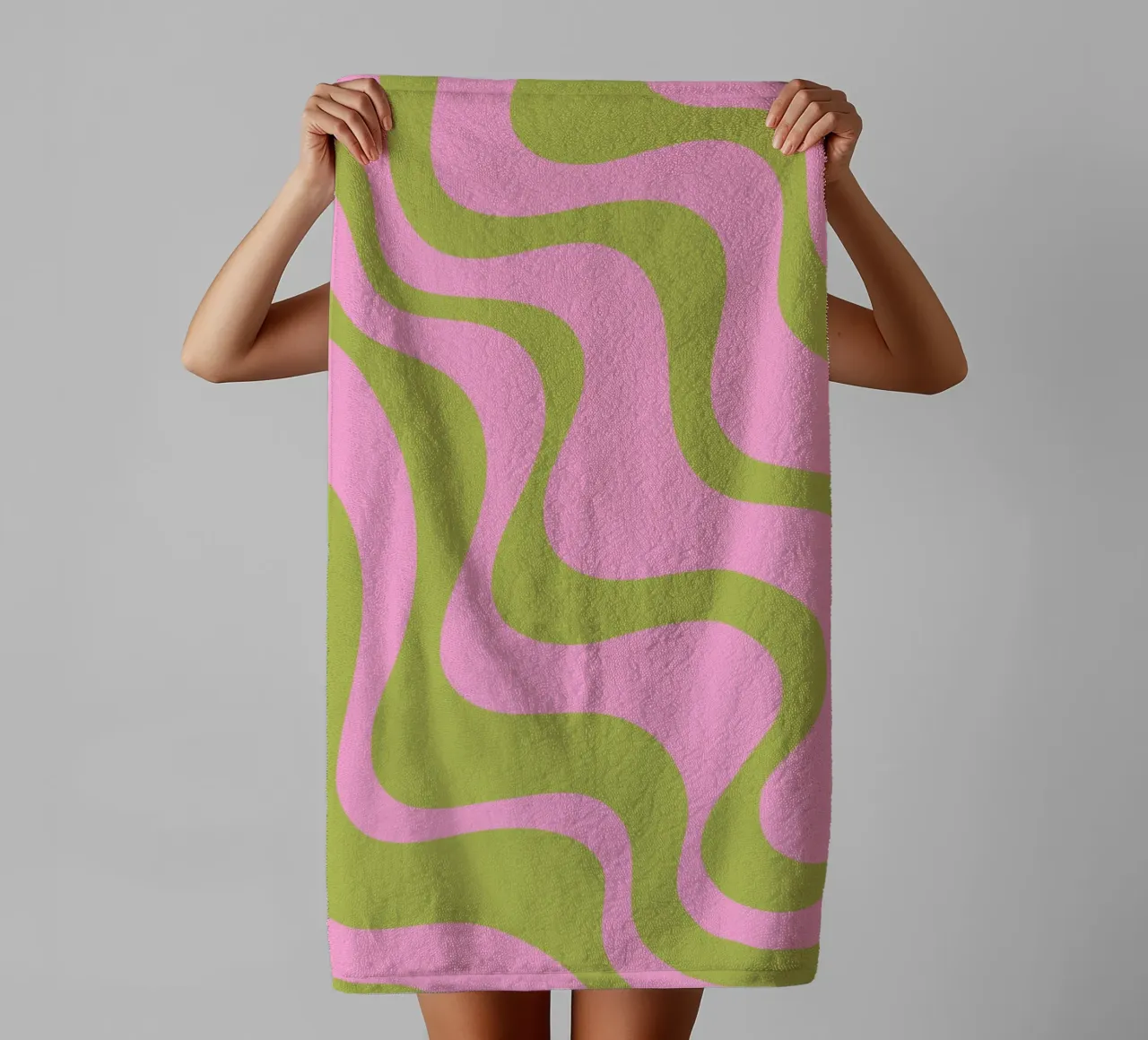 Groovy Retro Abstract Pattern towel by The Art Club