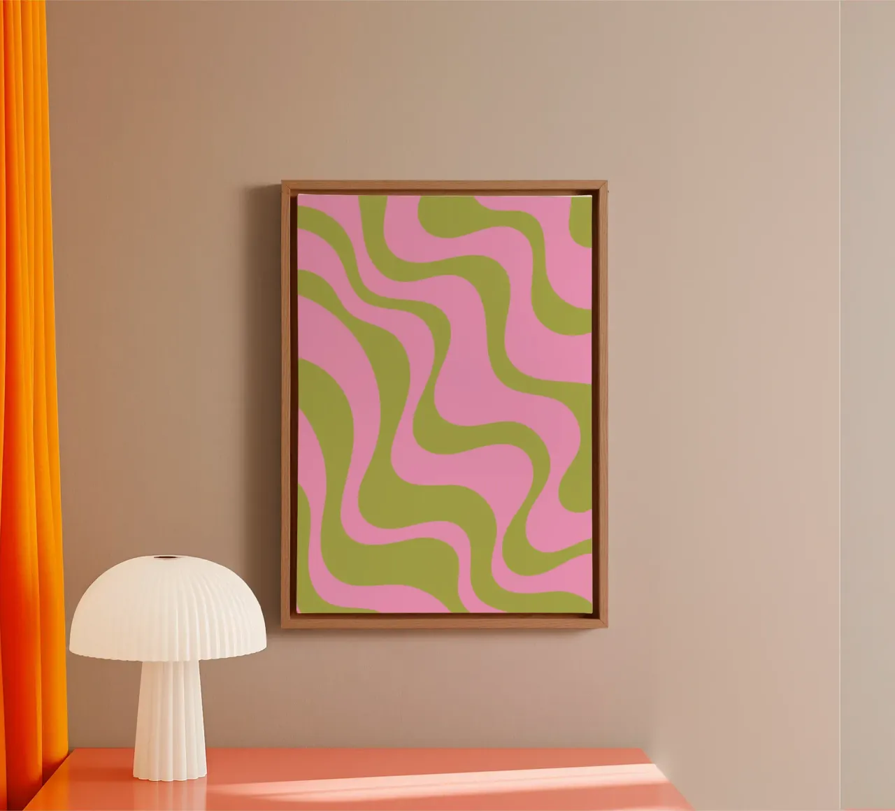 Groovy Retro Abstract Pattern canvas by The Art Club