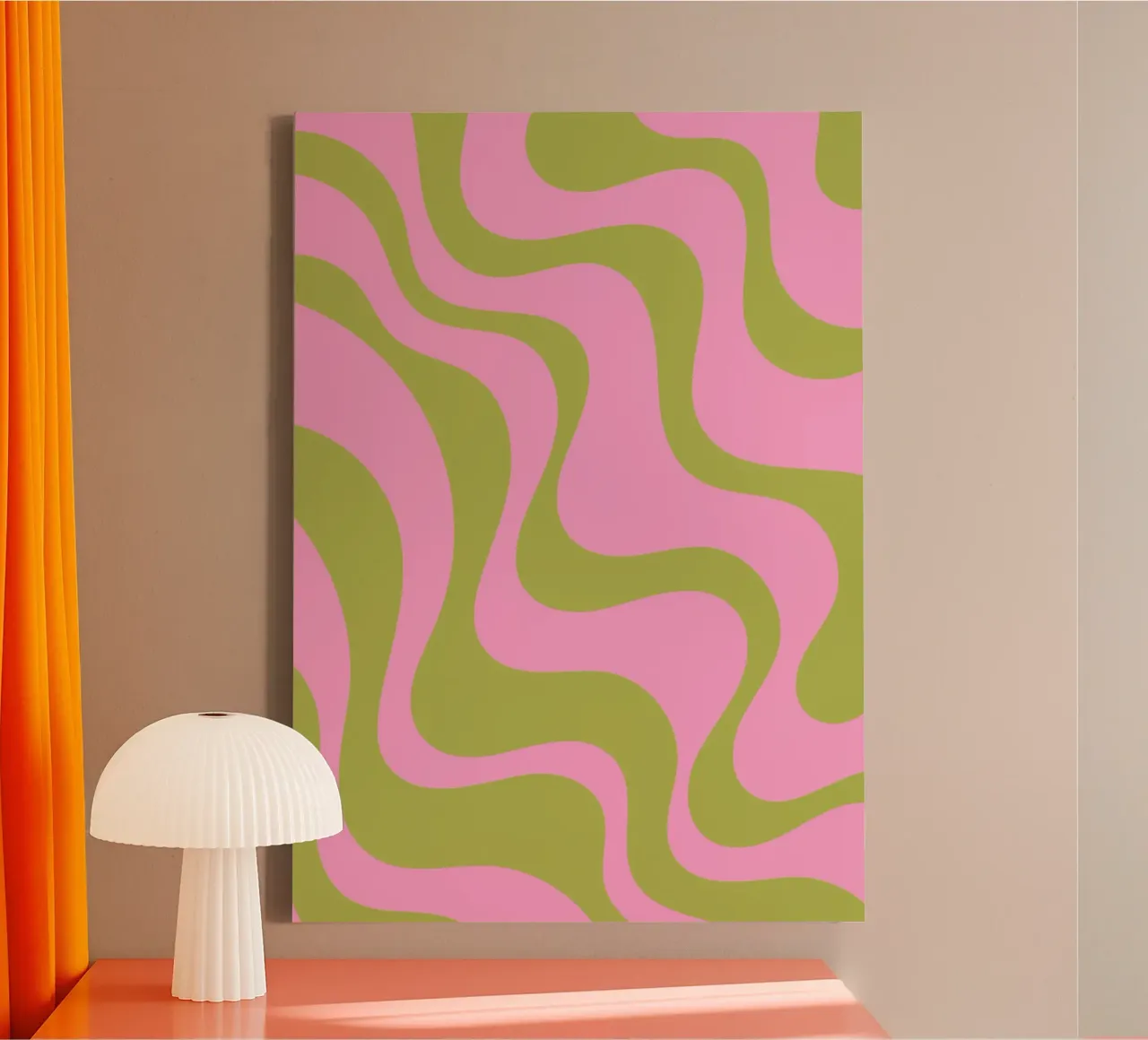 Groovy Retro Abstract Pattern canvas by The Art Club