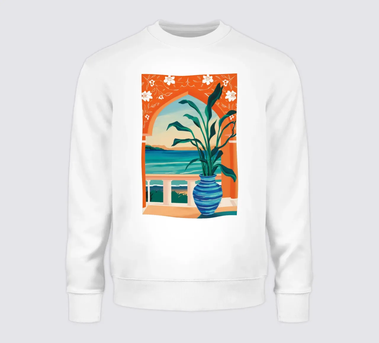 Vue tropicale en arc de cercle sweat de Veil Maya