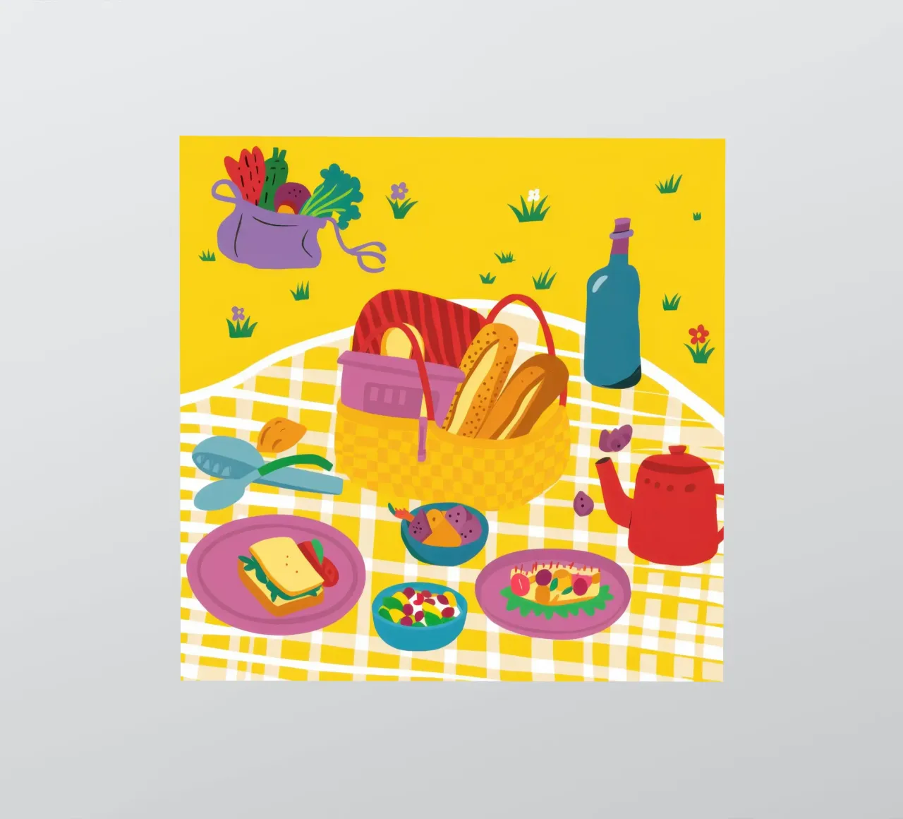 Joyful Summer Picnic sticker by Flock Reverie