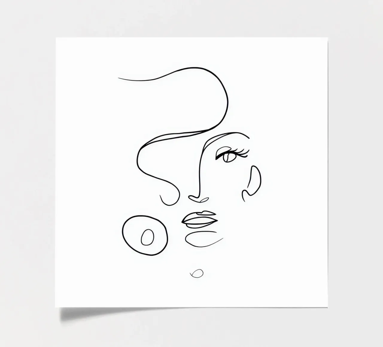 Linear Whispered Gaze sticker sheet by Prism Ritual