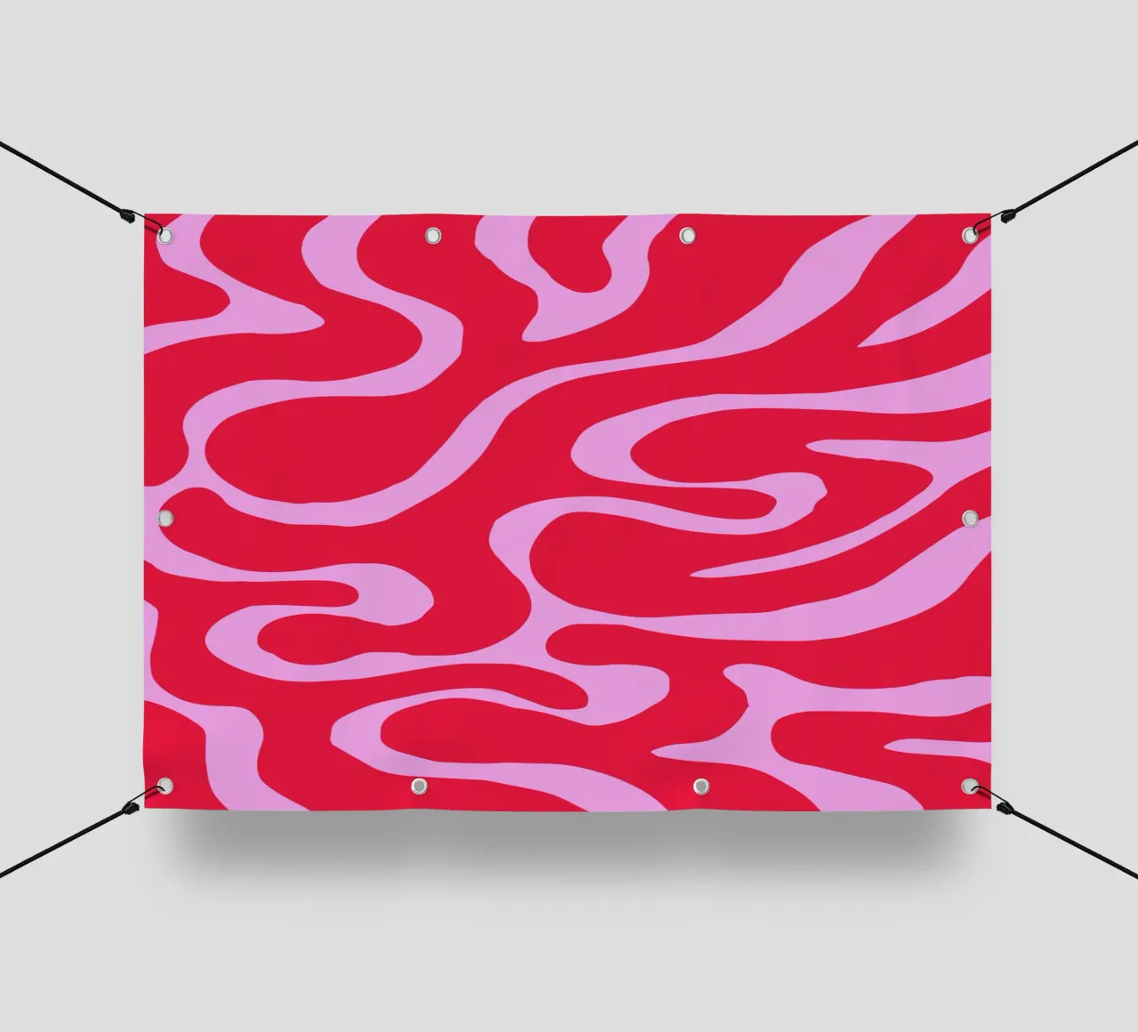 Psychedelic Red and Pink Abstract Wave Pattern pvc cover by The Art Club