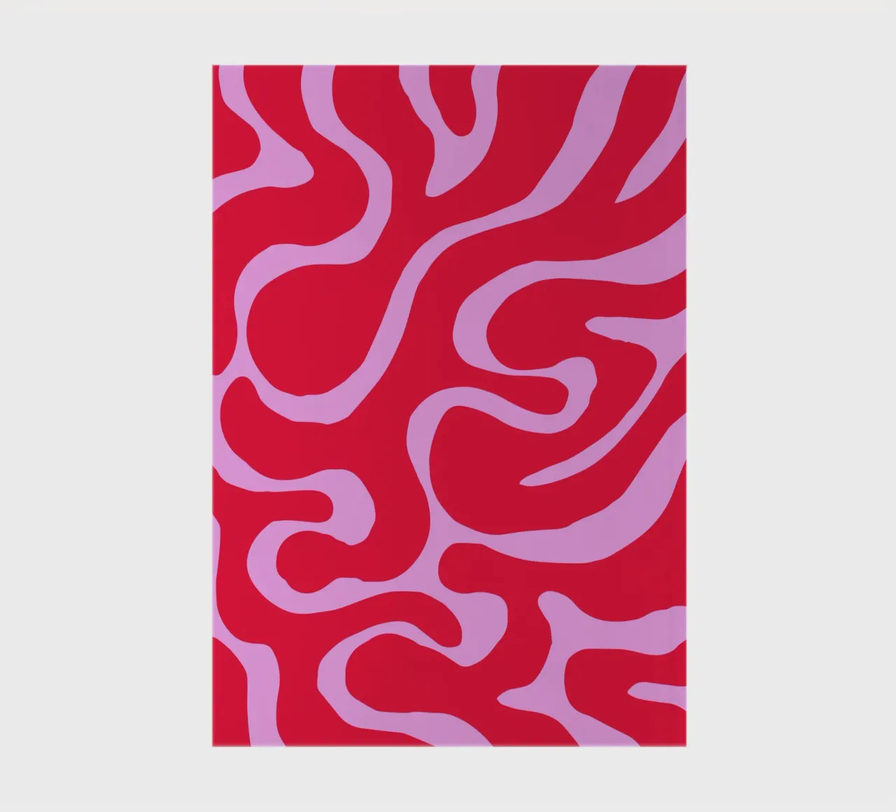 Psychedelic Red and Pink Abstract Wave Pattern notebook by The Art Club