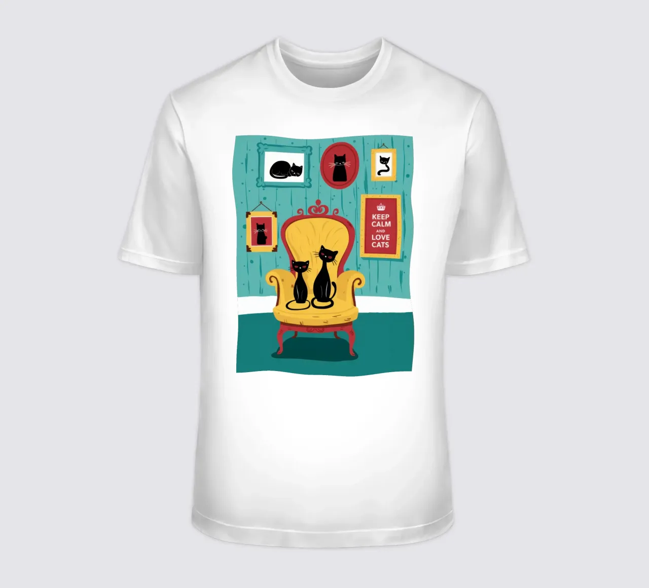 Königlicher Katzenthron T-Shirt von Veil Maya