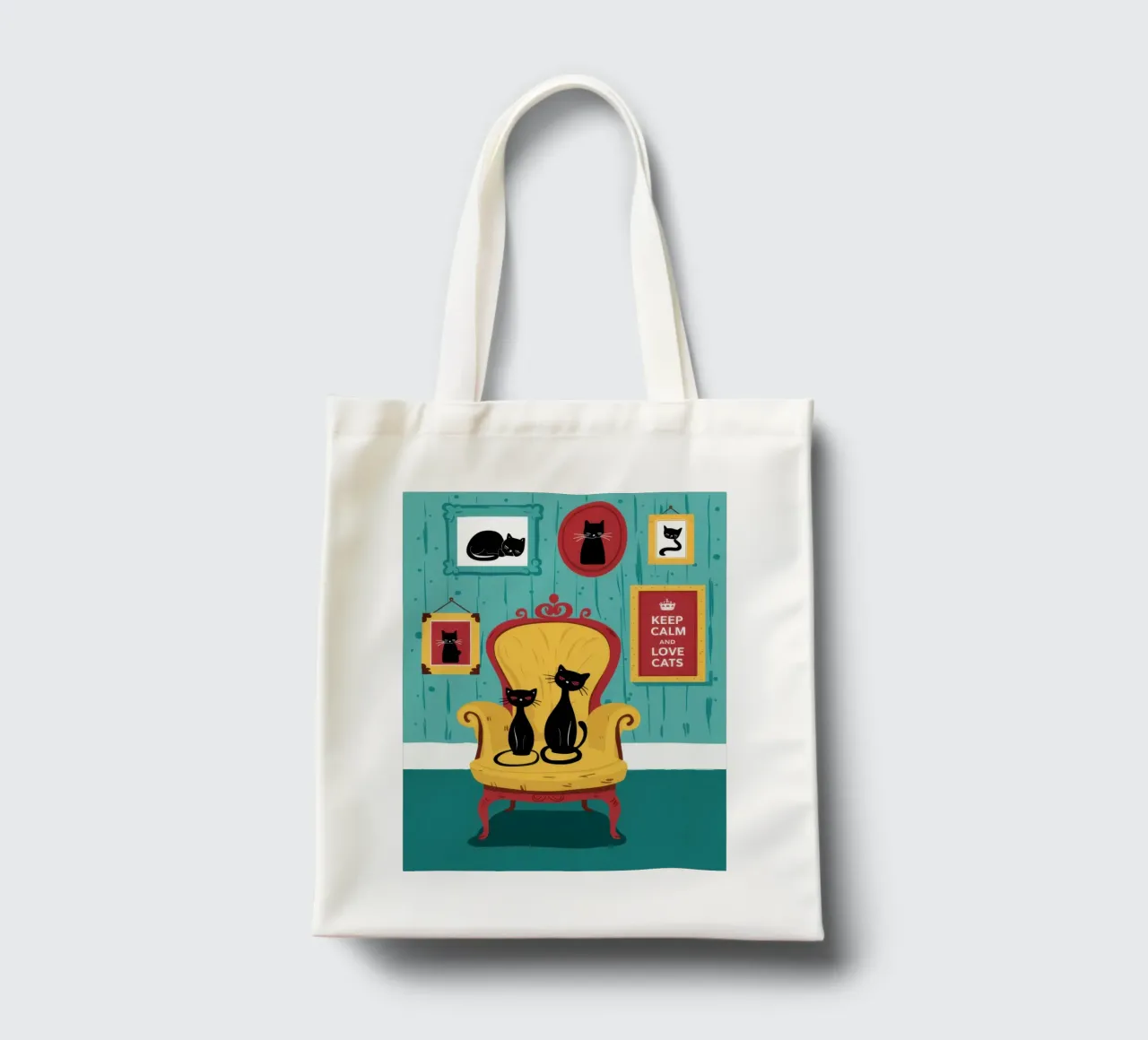 Regal Feline Throne tote bag by Veil Maya