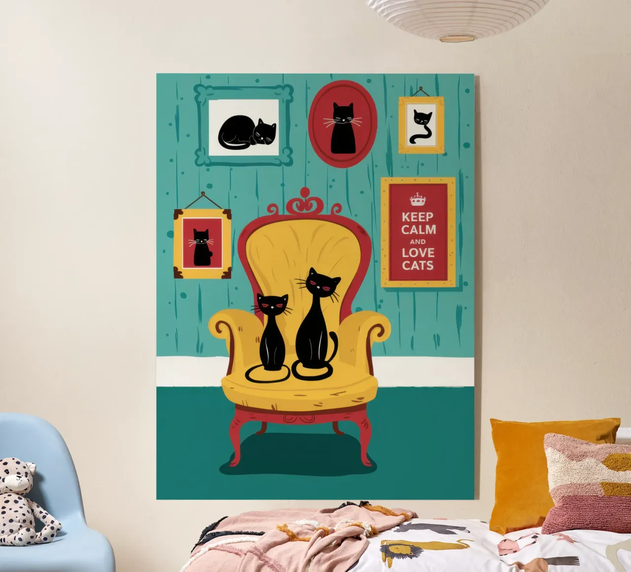Regal Feline Throne acrylic glass by Veil Maya