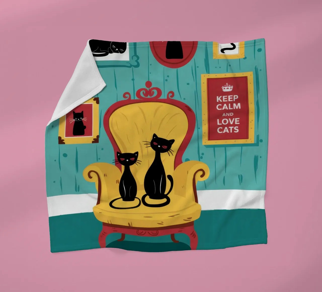 Trono felino regale coperta in pile da Veil Maya