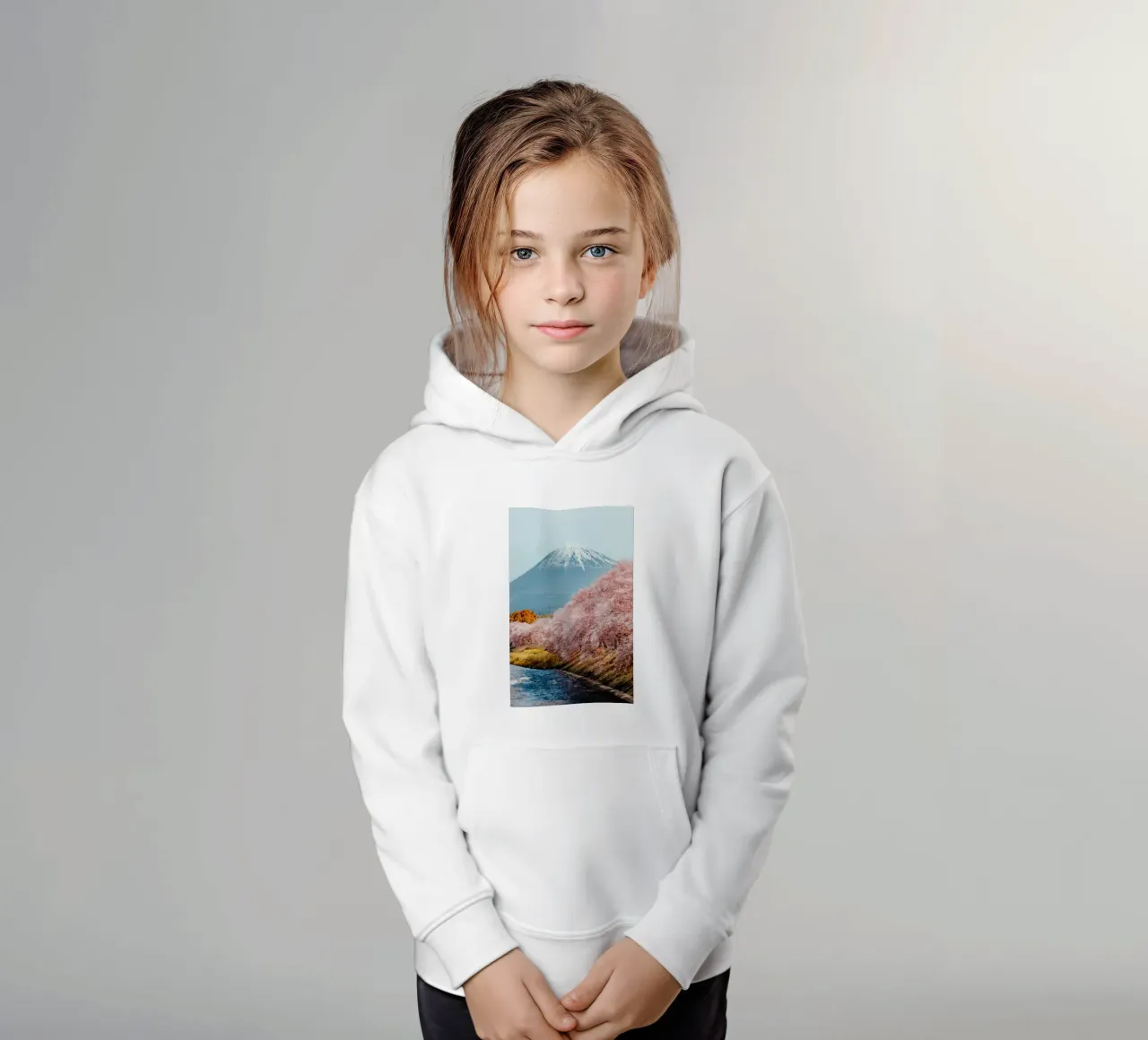 Mt Fuji Sakura kids hoodie by Travel