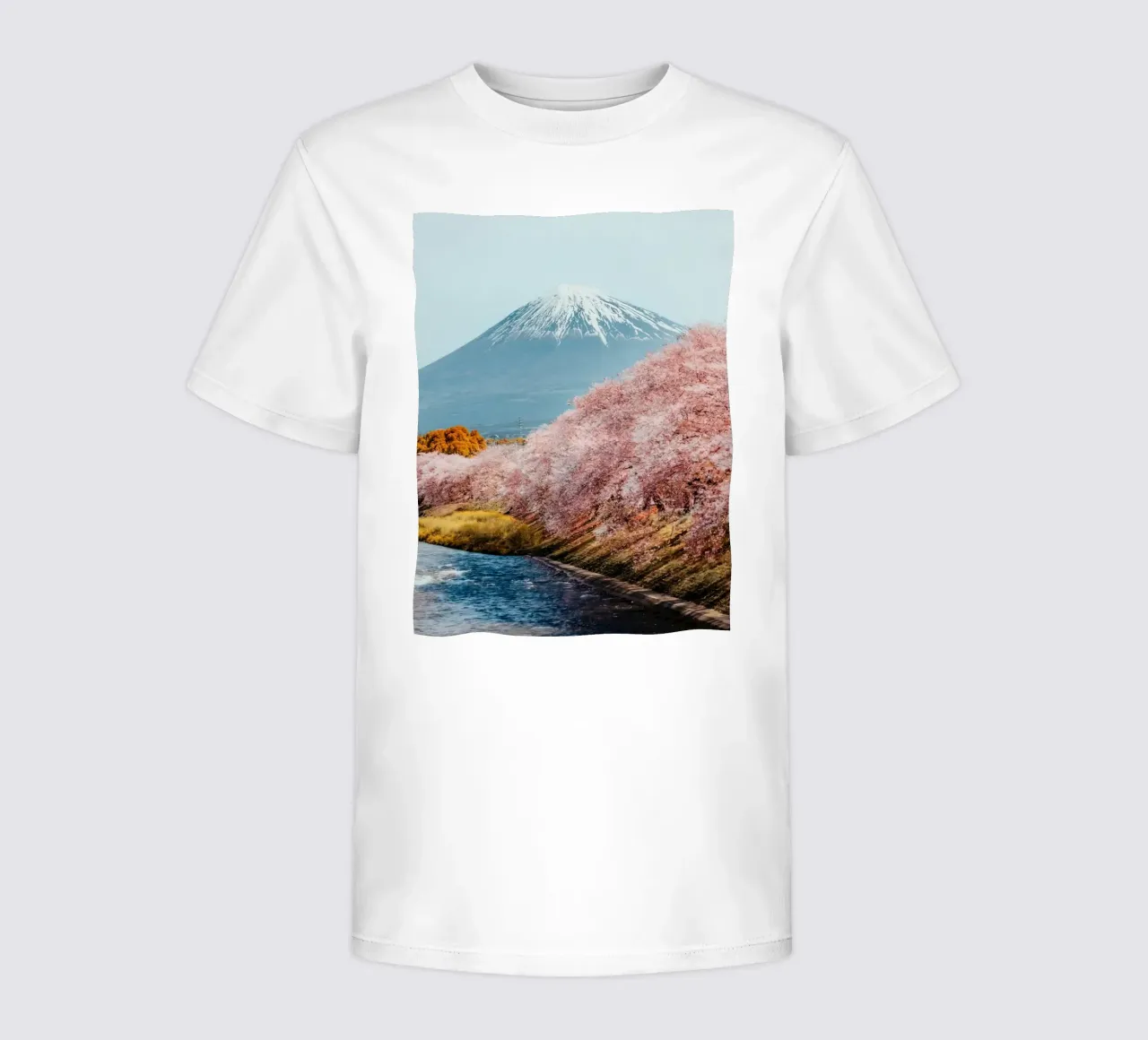Mt Fuji Sakura kids t-shirt by Travel