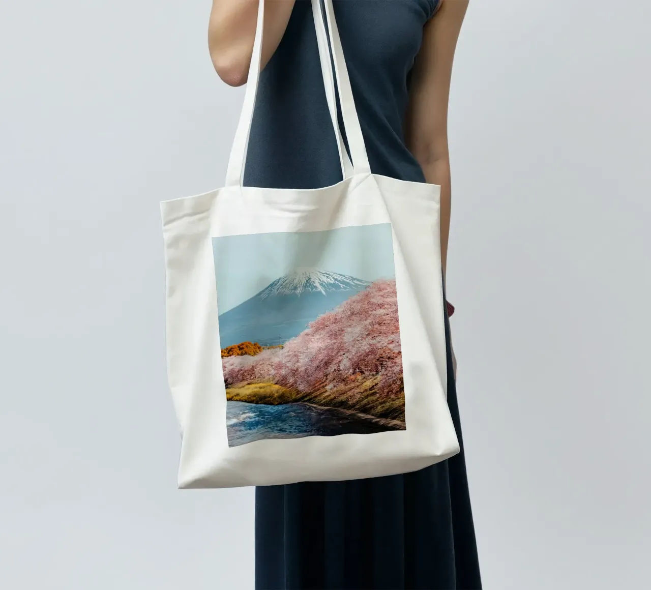 Mt Fuji Sakura tote bag by Travel