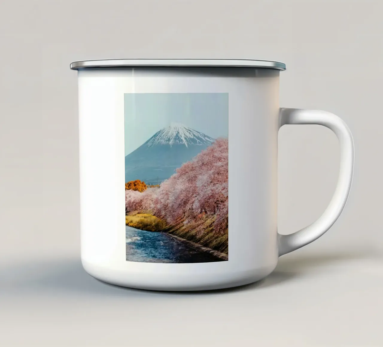 Il monte Fuji Sakura tazza in smalto da Travel