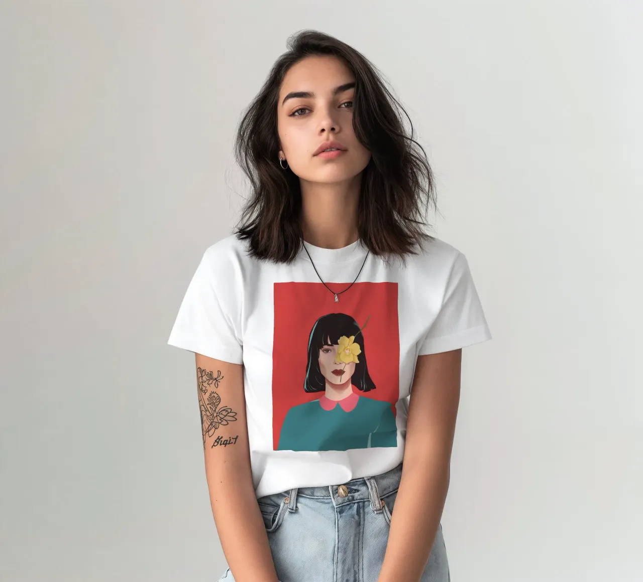 Petalo sguardo cremisi t-shirt da Prism Ritual
