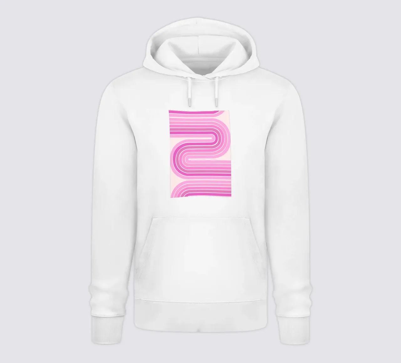 Design retrò a linee curve felpa con cappuccio da The Art Club