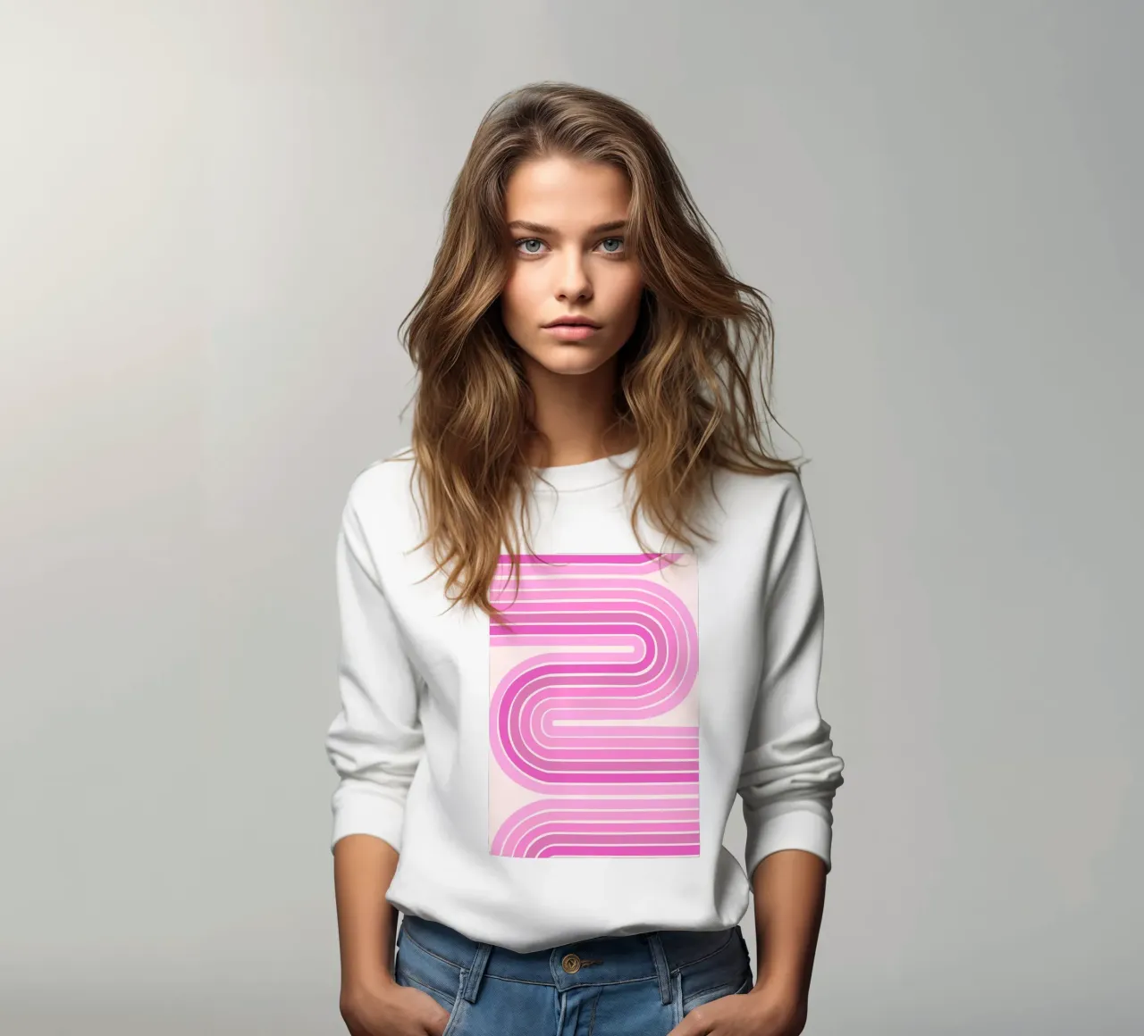 Design retrò a linee curve felpa da The Art Club