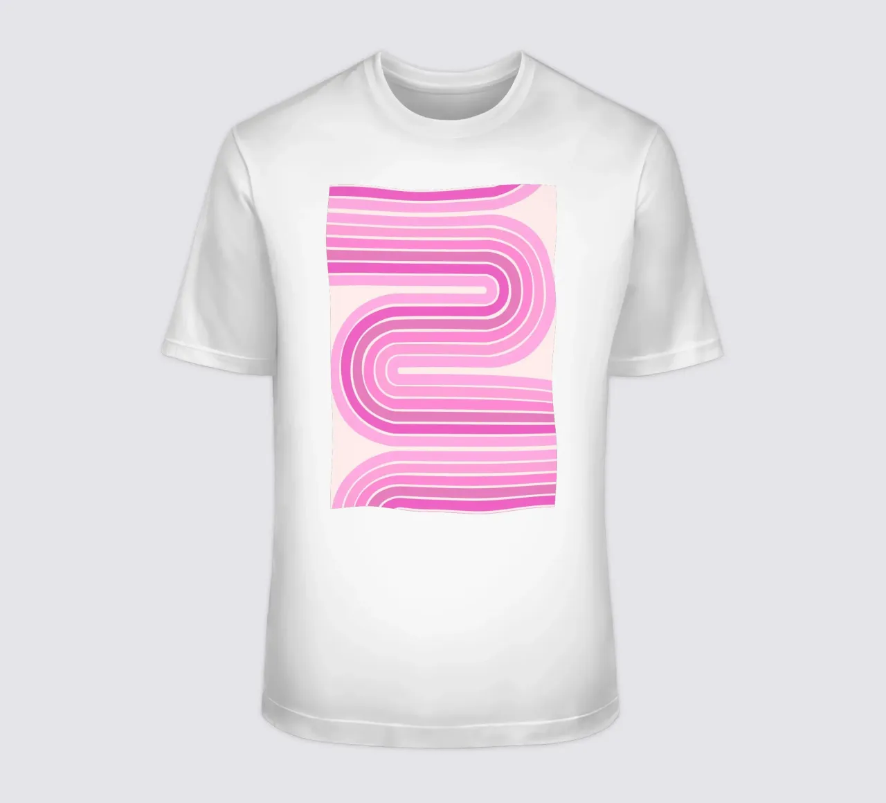 Design retrò a linee curve t-shirt da The Art Club
