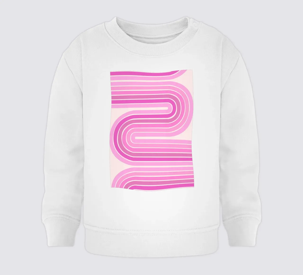 Design retrò a linee curve felpa neonato da The Art Club