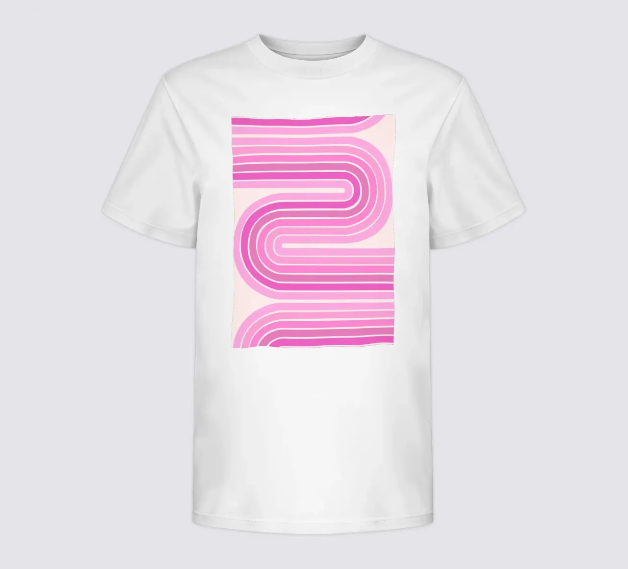 Design retrò a linee curve t-shirt bambini da The Art Club