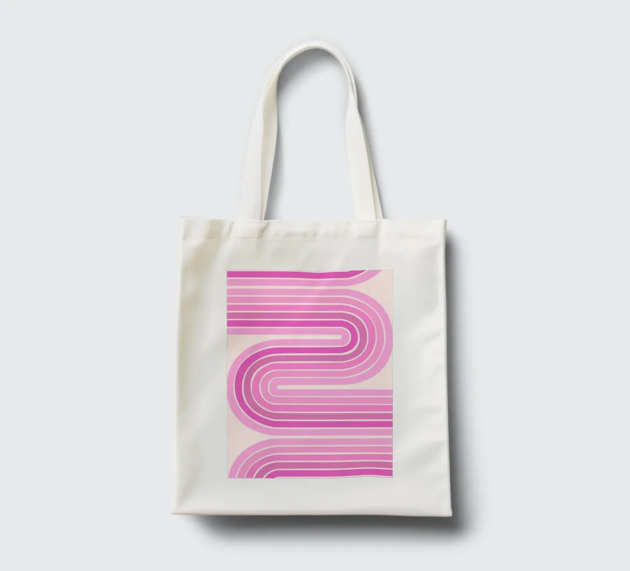Design retrò a linee curve borsa in juta da The Art Club
