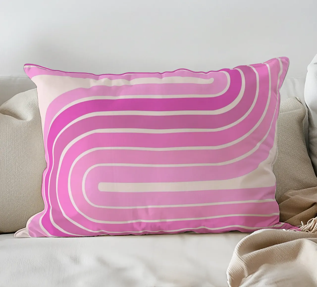 Design retrò a linee curve cuscino da The Art Club