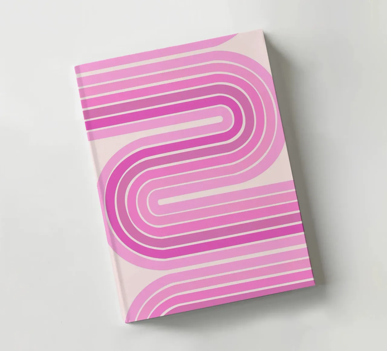 Design retrò a linee curve diario da The Art Club