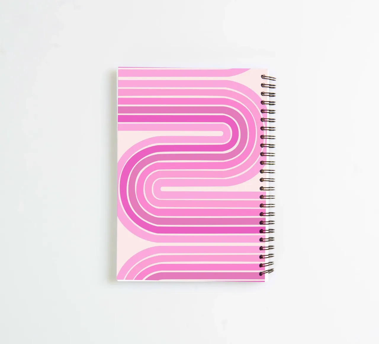 Design retrò a linee curve diario ad anelli da The Art Club