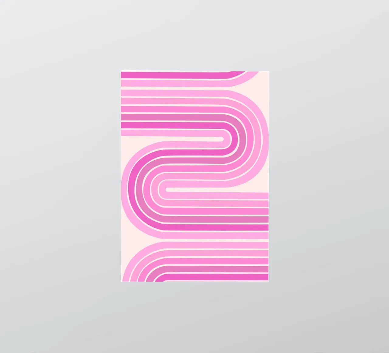 Design retrò a linee curve adesivo da The Art Club