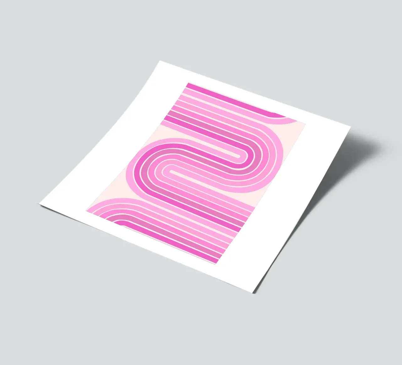 Design retrò a linee curve foglio adesivo da The Art Club