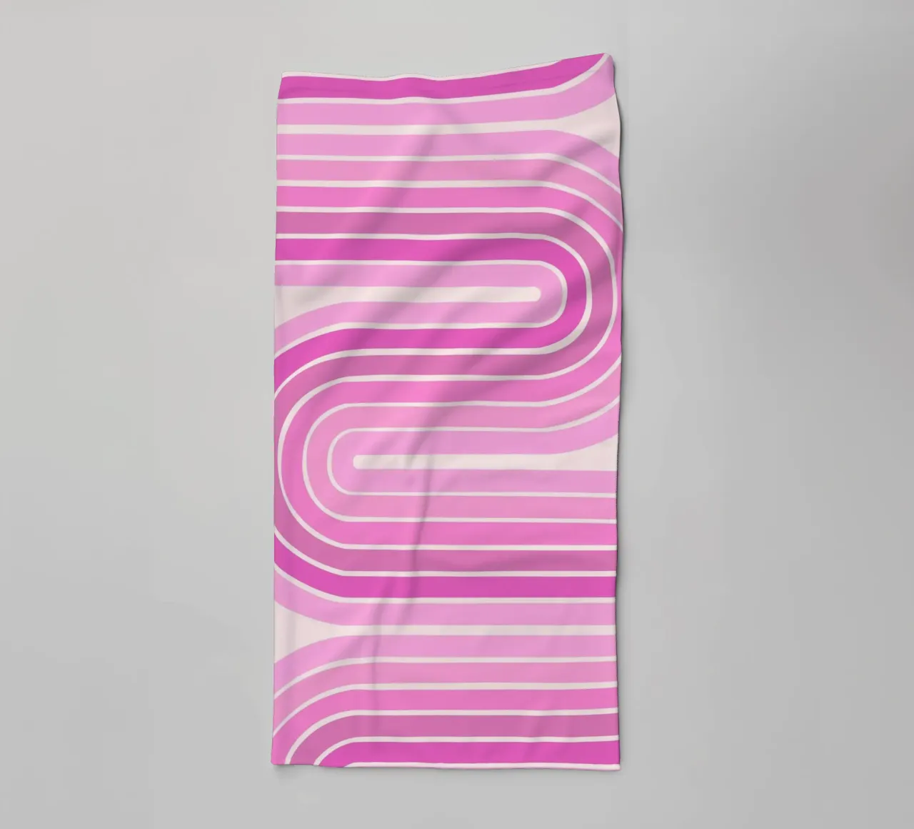 Design retrò a linee curve asciugamano da bagno da The Art Club